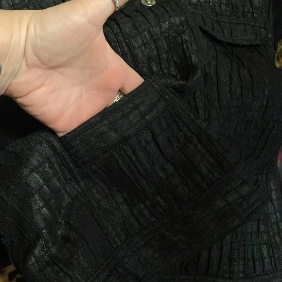 Gorgeous Ruby Rd short black textured 3/4 sleeve jacket (10) EUC! - Picture 14 of 16